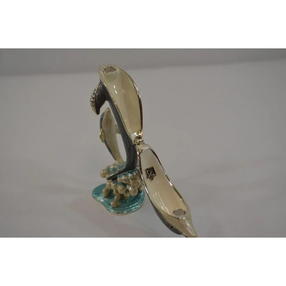 Ciel Collectibles Dolphin Trinket Box w/ Necklace Enamel Swarovski Crystals - Picture 5 of 9